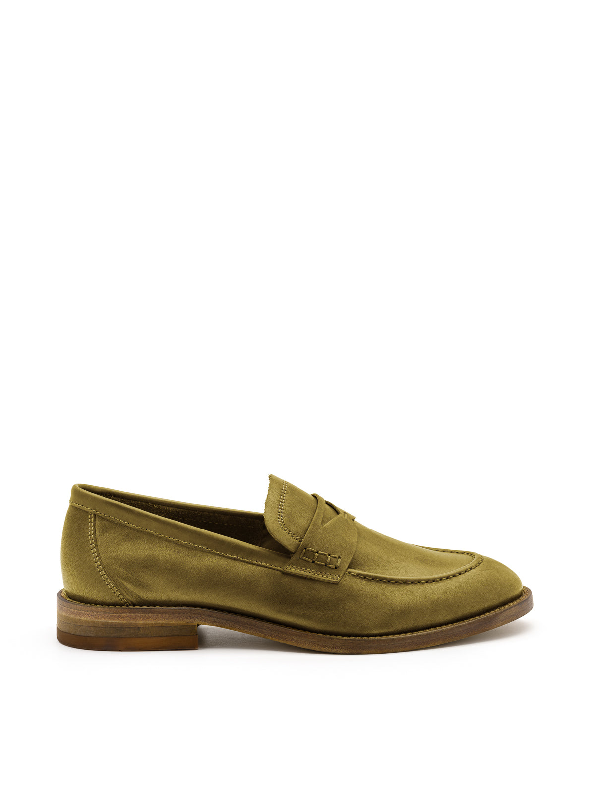Pistachio color loafers .. handmade Hender Scheme Slouchy Shoe | Pistachio Green | Canoe Club main image 2