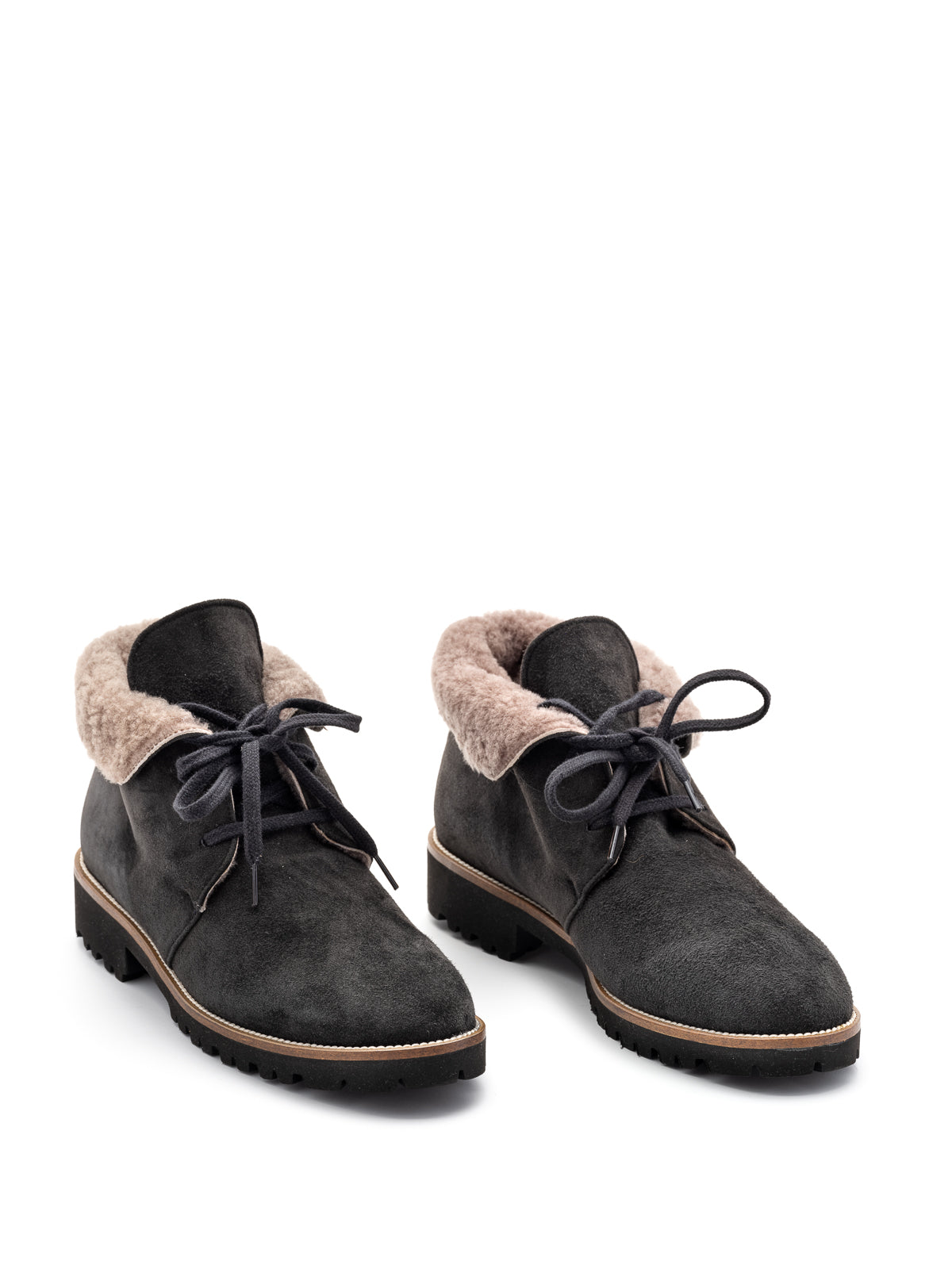 Fur Boot 37.5 / Olive Green Suede
